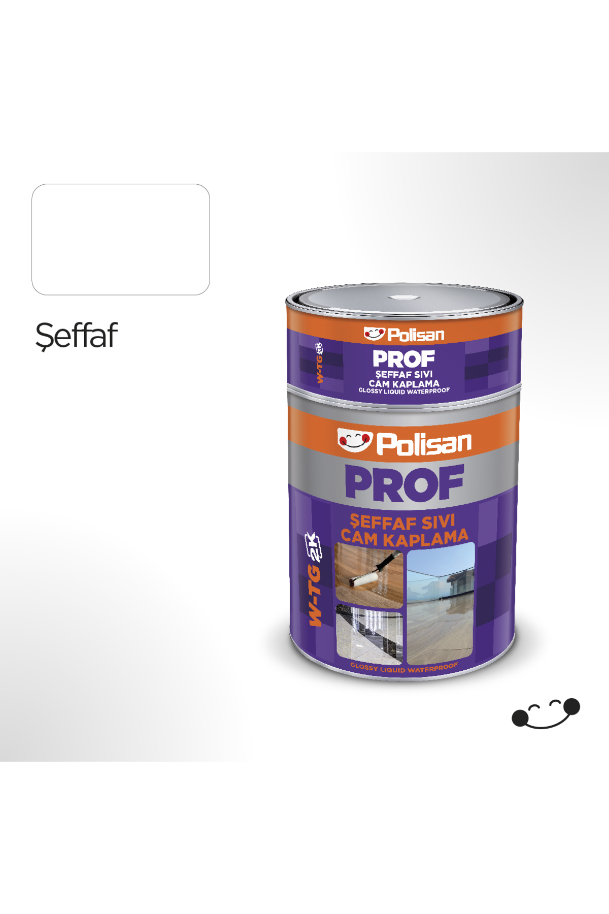 Polisan Prof Şeffaf Sıvı Cam Kaplama Boyası (W-TG) 1kg